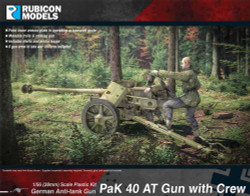 Rubicon Models 280059 Pak 40 At Gun With Crew 1:56 Plastic Model Kit