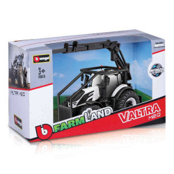 Bburago Valtra M2/Q Tractor w/Front & Log Loaders 3 Logs 10cm Farm Toy B18-31679