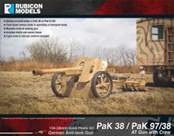 Rubicon Models 280058 Pak 38 / Pak 97/38 At Gun With Crew 1:56 Plastic Model Kit