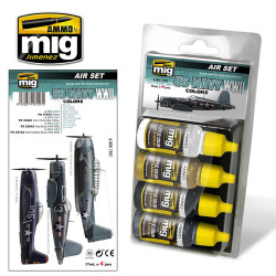Ammo by Mig Us Navy WWII Acrylic Paint Set For Model Kits Mig 7207