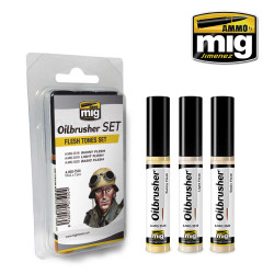 Ammo by Mig Flesh Tones Oilbrusher Set For Model Kits Mig 7500