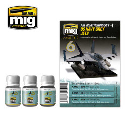 Ammo by Mig Us Navy Grey Jets Weathering Set For Model Kits Mig 7419