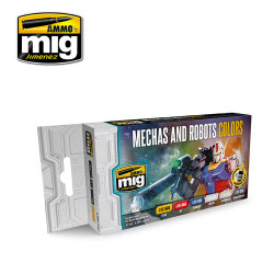 Ammo by Mig Robots & Mechas Acrylic Paint Set For Model Kits Mig 7127