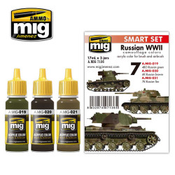 Ammo by Mig Russian WWII Colours Acrylic Paint Set For Model Kits Mig 7136
