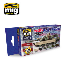 Ammo by Mig Modern Us Army Acrylic Paint Set For Model Kits Mig 7159