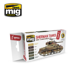 Ammo by Mig Sherman Tanks Vol 1 Acrylic Paint Set For Model Kits Mig 7169