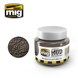 Ammo by Mig Dark Mud Acrylic 250ml For Model Kits Mig 2104