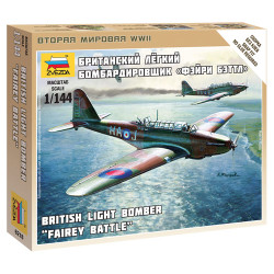 ZVEZDA 6218 British Light Bomber Fairey Battle 1:144 Snap Fit Model Kit