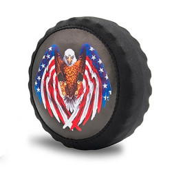 RC Car 1:10 Scale Crawler Spare Tyre Cover 4x4 for TRX4 - Eagle American Flag