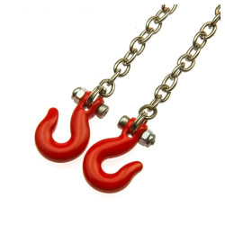 Tow Chain w/Red Tow Hook 1:10 Scale RC Crawler Accessory