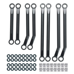 High Clearance Chassis Linkage Set 1:18 RC Crawler Accessory - Black for TRX-4M