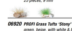 Noch Stony Profi Grass Tufts 6mm (25) N06920