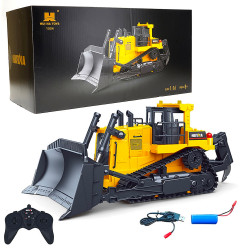 HuiNa CY1554 RC Heavy Bulldozer 2.4Ghz 11Ch w/Diecast Grab RTR 1:16 RC Model