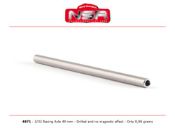 NSR 3/32 Racing Axle 49mm Drilled/Non Magnetic 0.98g 1:32 4871