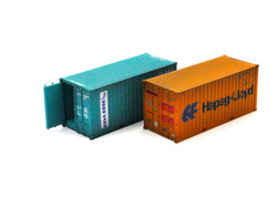 Dapol 20ft Container Set (2) Hapag Lloyd/Dong Fang Weathered 4F-028-062 OO Gauge