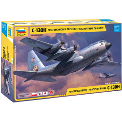 ZVEZDA American  Heavy Transport Plane C-130H 7321 1:72 Plastic Model Kit