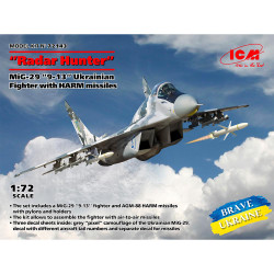 ICM 72143 Radar Hunter Mikoyan MiG-29 9-13 Ukraine w/HARM Missiles 1:72 Model Kit