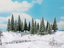Noch Snowy Fir Standard Trees 10-14cm (16) Multi Scale 24681