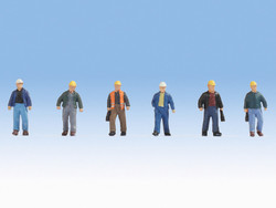 Noch Construction Workers (6) Figure Set HO Gauge 15057