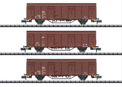 Minitrix DBAG Gbs258 Box Wagon Set (3) V N Gauge 18901