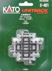 Kato Unitrack (X90) Crossing 90 Degree HO Gauge 2-401