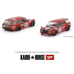 MiniGT Datsun KAIDO 510 Wagon Carbon Fiber V2 1:64 Diecast Model MGTKHMG063