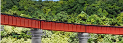 Kato Unitrack (R481-60) Single Deck Curved Girder Bridge Red N Gauge 20-824
