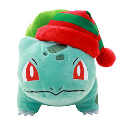 Pokemon Bulbasaur with Striped Hat Seasonal Christmas 8" Plush Soft Toy PKW3377