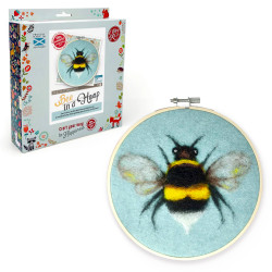 Crafty Kit Company Bee in a Hoop Needle Felting Craft Kit NF-190