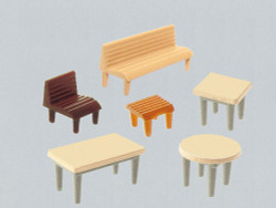 Faller Tables (7) Chairs (24) Benches (12) Building Kit III N Gauge 272440