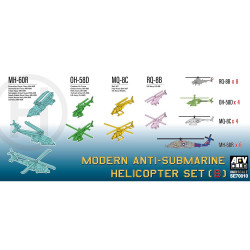 AFV Club 70010 Modern Anti-Submarine Helicopter Set B 1:700 Model Kit