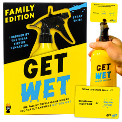 Get Wet Family - Family Trivia Game with a Spray Bottle! Age 8+ 2-8 Players