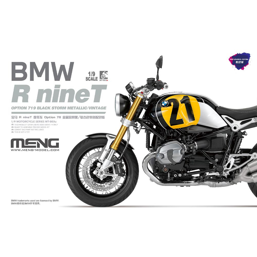 Meng BMW R Nine T Option 719 Black Storm MT-003U 1:9 Plastic Model Kit