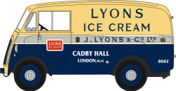 Oxford Morris J Type Van Lyons Ice Cream OD76MJ013 OO Gauge