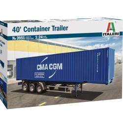 Italeri 3951 40' Container Trailer 1:24 Plastic Model Truck Kit