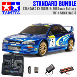 TAMIYA RC 58631 Subaru Impreza Monte Carlo TT02 1:10 Standard Stick Radio Bundle