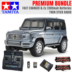 TAMIYA RC 58675 Mercedes-Benz G500 CC-02 1:10 Premium Stick Radio Bundle