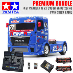 TAMIYA RC 58642 Team Reinert Racing TGS TT-01E 1:10 Premium Stick Radio Bundle