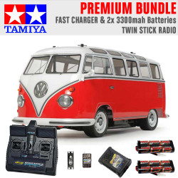 TAMIYA RC 58668 Volkswagon Type 2 Combi Van 1:10 Premium Stick Radio Bundle