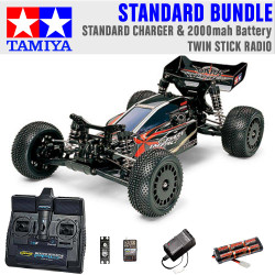 TAMIYA RC 58370 Dark Impact 4WD 1:10 Standard Stick Radio Bundle
