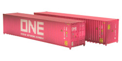 Dapol 40ft Container Set (2) ONE Weathered 2F-028-119 N Gauge