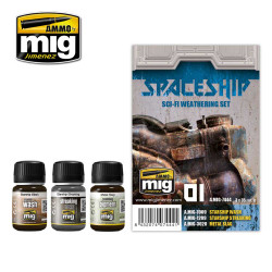 Ammo by Mig Space Ship Sci-Fi Weathering Set For Model Kits Mig 7444