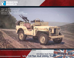 Rubicon Models 280050 Willys Mb ¼ Ton 4X4 Truck - Commonwealth 1:56 Model Kit