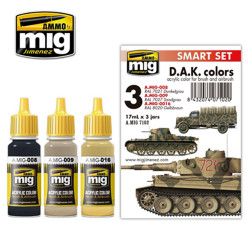 Ammo by Mig Africa Korps Acrylic Paint Set For Model Kits Mig 7102