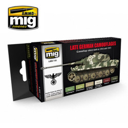 Ammo by Mig Late War German Colours Acrylic Paint Set For Model Kits Mig 7101