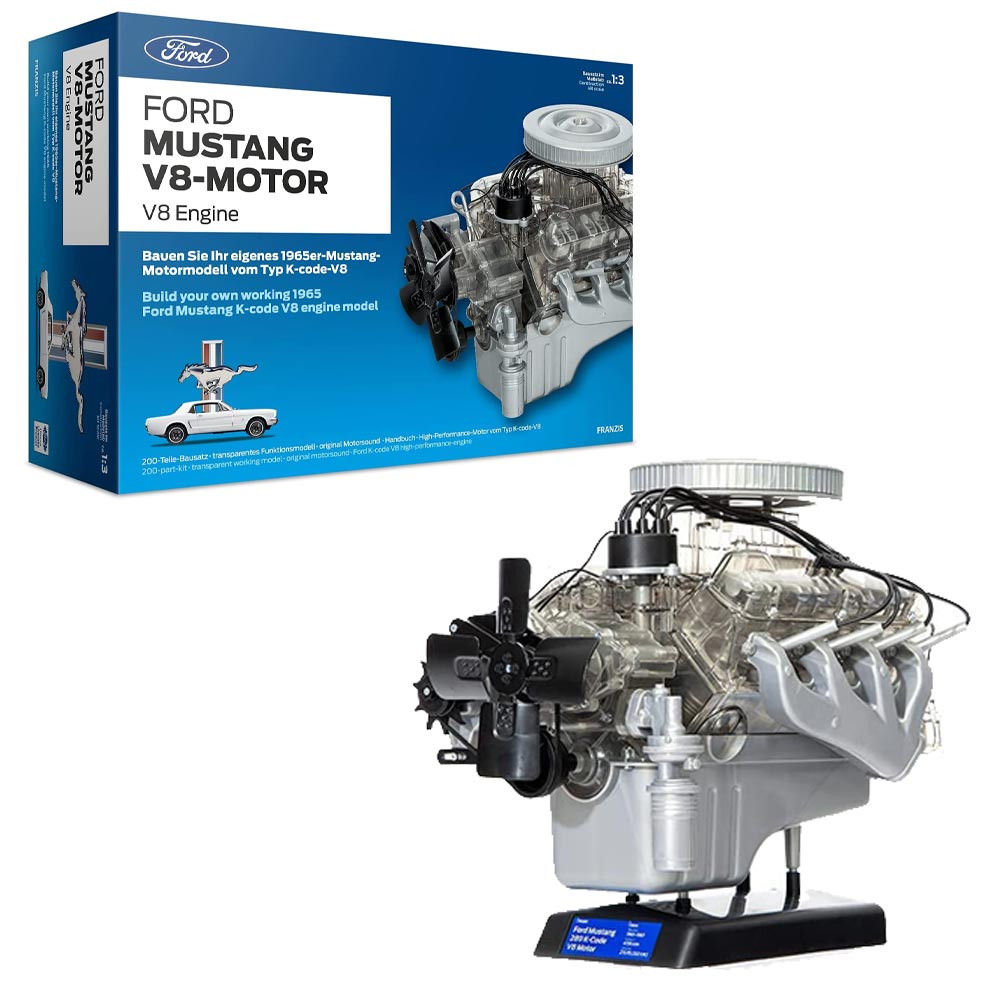 Franzis FMV019 Ford Mustang V8 Model Engine Kit 1:3 Scale - Jadlam Toys &  Models - Buy Toys & Models Online