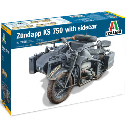 ITALERI 7406 Zundapp KS750 with Sidecar 1:9 Plastic Model Kit