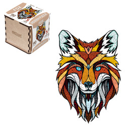 Eco Wood Art - Fox Wooden Puzzle 90pcs - Small Wooden Box