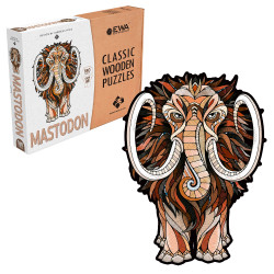 Eco Wood Art - Mastodon Wooden Puzzle 180pcs - Card Box