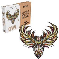 Eco Wood Art - Owl Wooden Puzzle 120pcs - Card Box